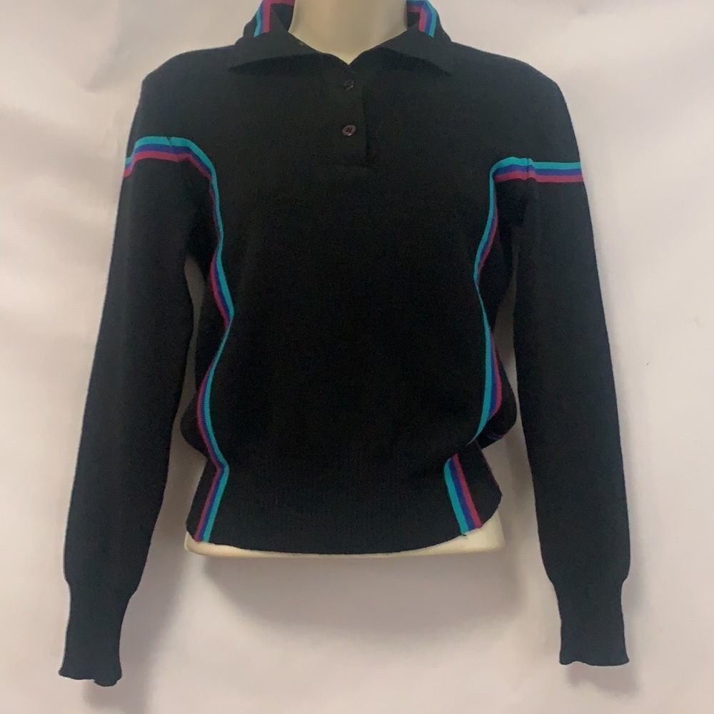 SLALOM ALL PURE WOOL COLORBLOCK SWEATER SIZE S‎